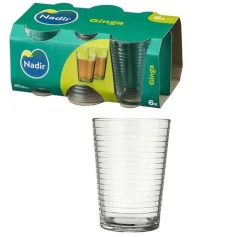 Kit C 6 Copo Ginga Refresco 280ml Vidro Nadir Copos Magazine Luiza