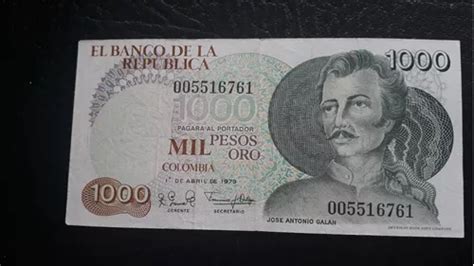 Colombia 1000 Pesos Oro 1979 MercadoLibre