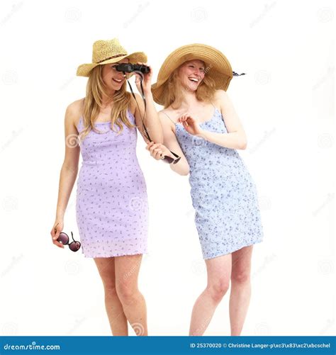 Pretty Blonde Tourist Enjoying The Sites Stock Photo Image Of Female People