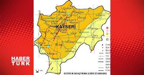 KAYSERİ DEPREM FAY HATTI RİSK HARİTASI 2023 Kayseri deprem bölgesi mi