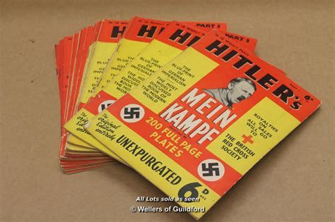 Adolf Hitler Mein Kampf 18 Weekly Magazines From 1939 Lot Subject