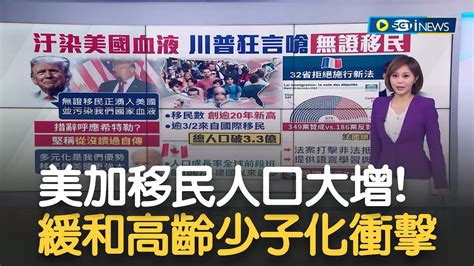 川普稱無證移民 污染血液 拜登駁是美國優勢 美加移民人口大增 兩國緩和高齡化 少子衝擊 法國新移民法32省拒施行 馬克宏陷政治危機｜主播 邱子玲｜【17追新聞】20231221｜三立