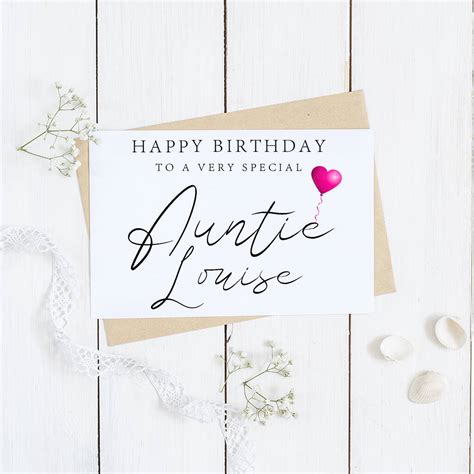 Personalised Auntie Birthday Card By Andrea Fays