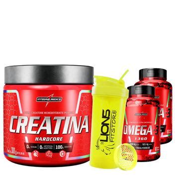 Creatina Hardcore Monohidratada 300g Integralmedica 2 Omega 3 60