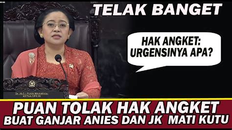 Ganjar Ambyar Puan Maharani Tegas Tolak Hak Angket Pemakzulan