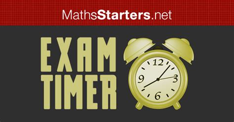 Exam Timer - MathsStarters