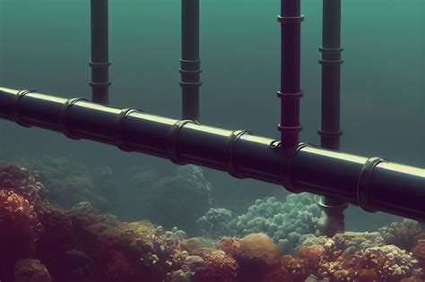 Premium Photo D Illustration Of Pipelines In The Ocean Bottom Seabed