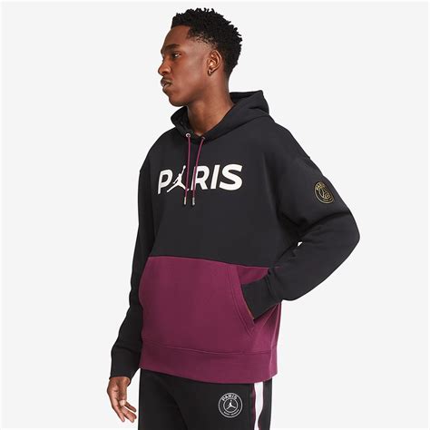 Jordan X Psg Fleece Hoodie Black Mens Clothing Prodirect Soccer