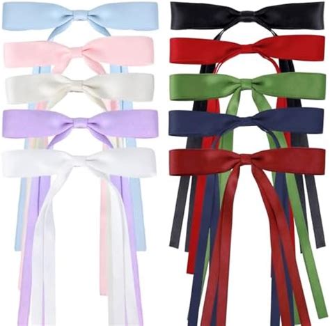 Amazon Decyool Pcs Tassel Ribbon Bowknot Hair Clips With Long