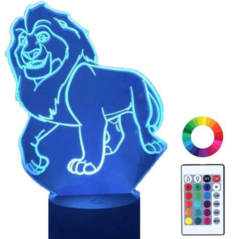 Lampka Nocna 3D LED Król Lew Simba Grawer Imię Plexido Sklep EMPIK