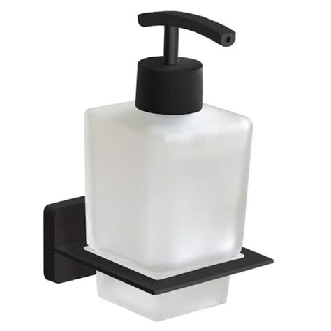 Nameeks General Hotel Wall Mounted Soap Dispenser In Black Finish Nameeks Ncb62 The Home Depot