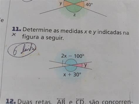 Determine As Medidas X E Y Indicadas Na Figura A Seguir Brainly Br