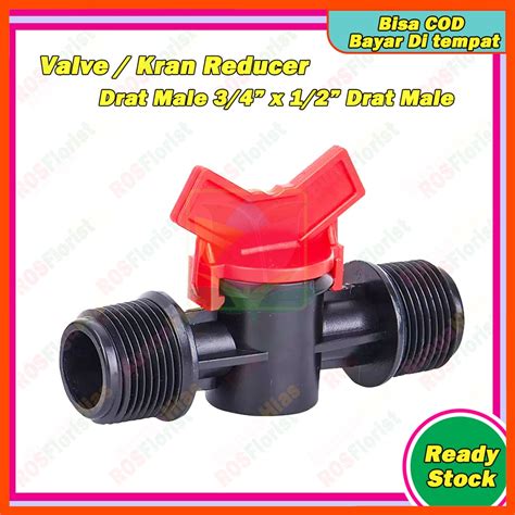 Jual Rf Valve Kran Ke Drat Male Inch Stop Keran Reducer