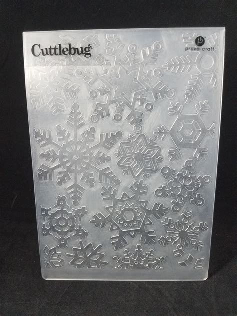 Snowflake Cuttlebug Embossing Folder Etsy