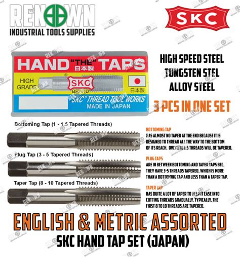 Original Skc Hand Taps Made In Japan 3pcsset High Grade Assorted