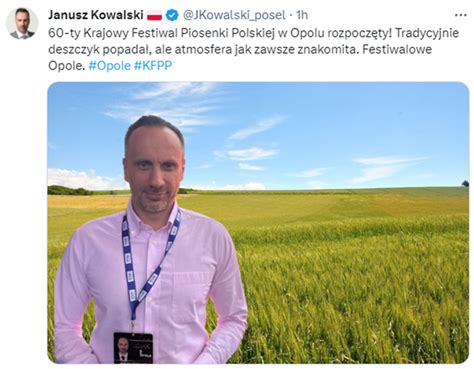 Ministerstwo Spraw Niepowa Nych On Twitter Janusz Kowalski Jako