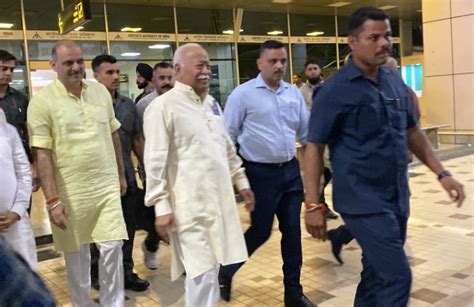 Rashtriya Swayamsewak Sangh Rss Chief Mohan Bhagwat Arrives At Jammu On Friday On A Three Day