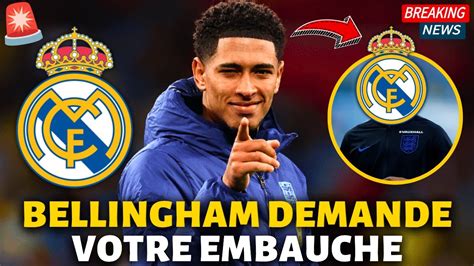 Urgent Bellingham Veut Emmener Son Co Quipiier D Angleterre Au Real