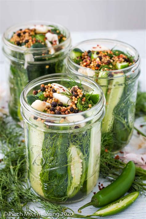 Spicy Refrigerator Dill Pickles No Canning Necessary