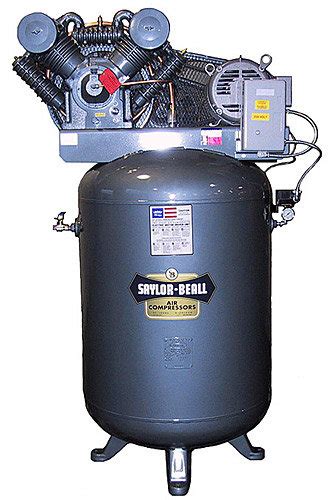 Saylor Beall Vertical Industrial Air Compressor 1 Phase Electric Motor