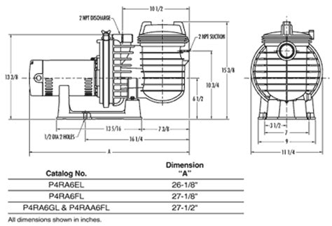 Sta Rite Dura Glas Pool Pump Specifications