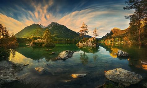 Mirrored Krzysztof Browko Horizon Clear Water Trees Landscape Sky