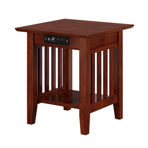 Atlantic Furniture Houlton End Table with Charging Station - End Tables ...