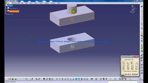 Catia V5 Tutorialsassembly Designbottom Up Approach Youtube