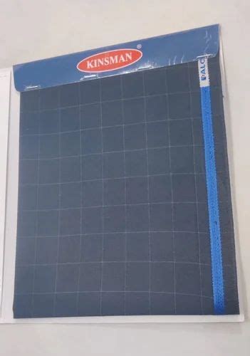 Kinsman Blue Check Polyester Suiting Fabric At Rs Meter In