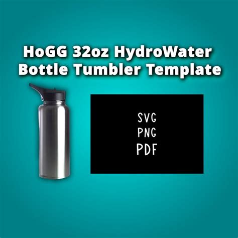 32 Oz Water Bottle Template Svg Etsy