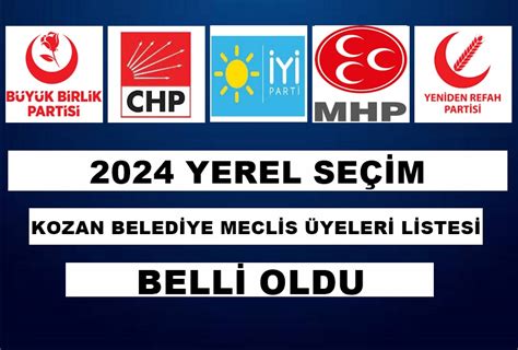 Kozan Belediye Meclis Yeleri Listesi Belli Oldu Radyo Sis