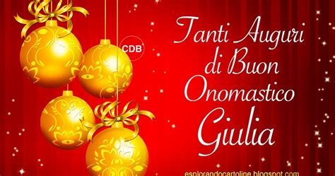 Esplorando Cartoline Cdb Tanti Auguri Di Buon Onomastico Giulia