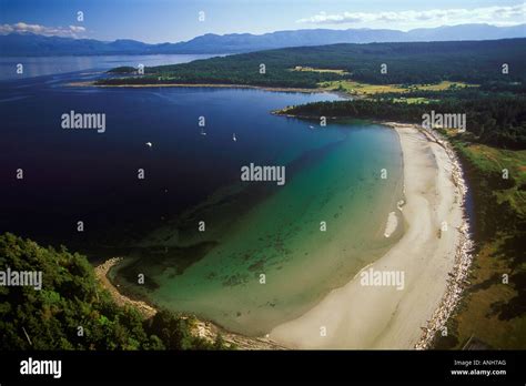 Aerial View Of Tribune Bay Hornby Island British Columbia Canada