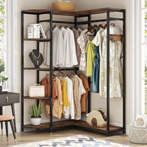 Tribesigns L Shape Clothes Rack Freestanding Clothing Rack With