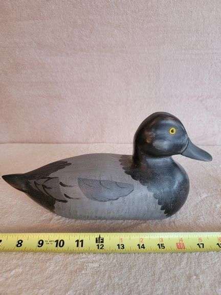 Vintage Hand Carved Wooden Duck Decoy Legacy Auction Company