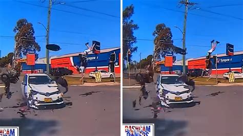 Sydney Teens Fly Through The Air After Crashing Their Scooter Into Another Car The Courier Mail