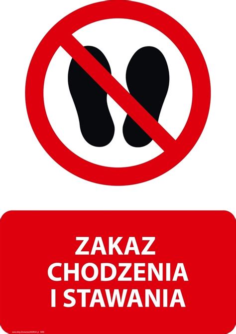 Tablica Pvc X Cm Zakaz Chodzenia I Stawania