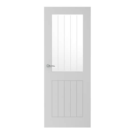 Howdens Holdenby White Primed Clear Glazed Door Howdens