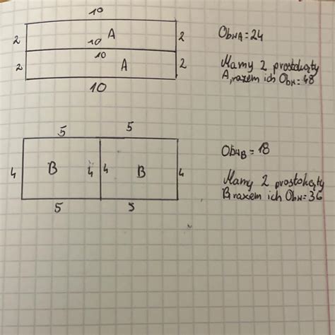 Prostok T O Wymiarach Mx M Podzielono Na Dwa Jednakowe Prostok Ty