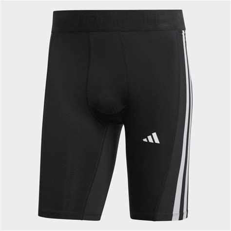 Adidas Techfit 3 Stripes Training Short Tights Black Adidas Australia