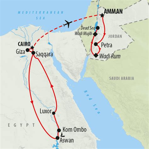 Ancient City Of Petra Map