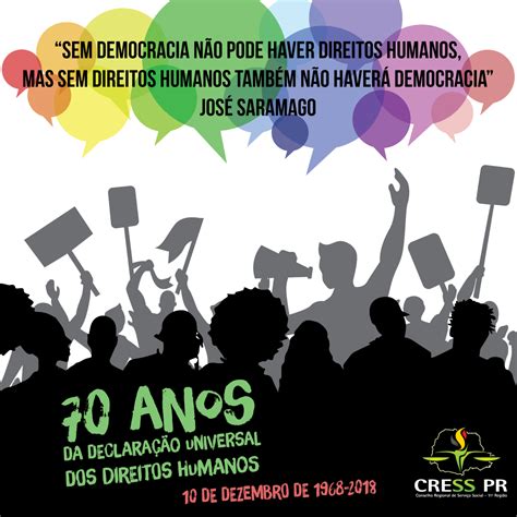 70 anos da Declaração dos Direitos Humanos CRESS PR reafirma que todo