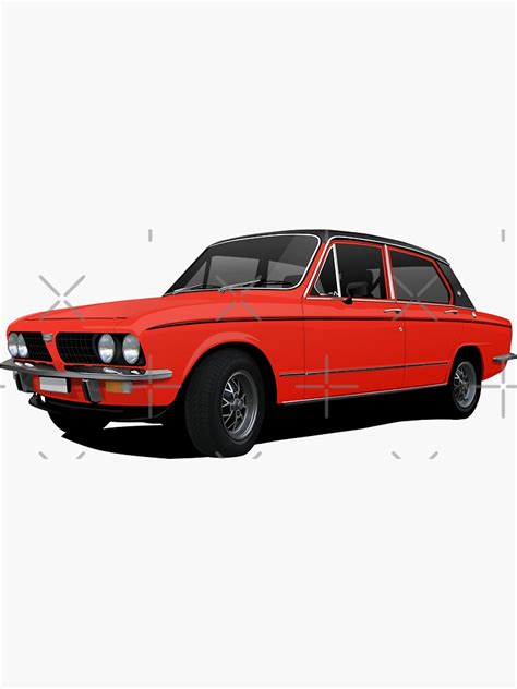 Triumph Dolomite Sprint Red Illustration Sticker For Sale By