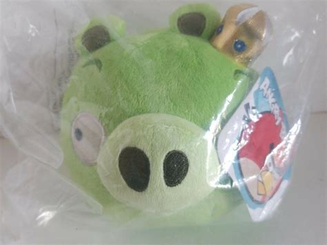 Angry Birds Green King Pig Gold Crown Plush Stuffed Toy