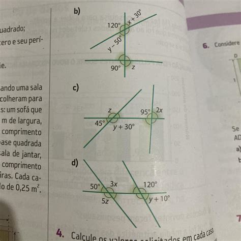 Calcule Os Valores De X Y E Z Em Cada Caso