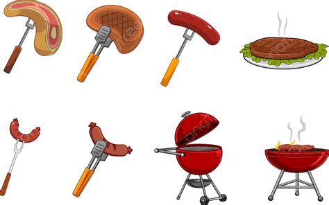 Cartoon Grilled Meats And Barbecue Hand Beef Graphic Png And Vector