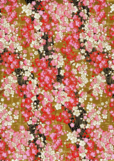 Items Similar To Japanese Yuzen Chiyogami Washi Paper Floral Design 39