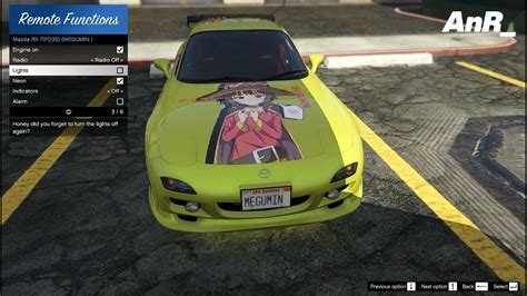 Megumin Livery For Rx7 Fd3s Youtube