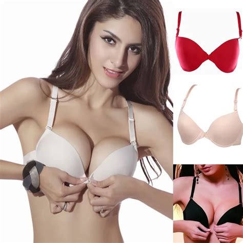 Plus Size Brassiere C Cup Front Closure Sexy Seamless Adjustable Bras