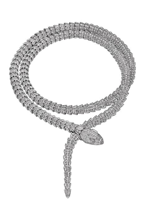 New from Bulgari: Diva High Jewelry Serpenti necklace in white gold ...